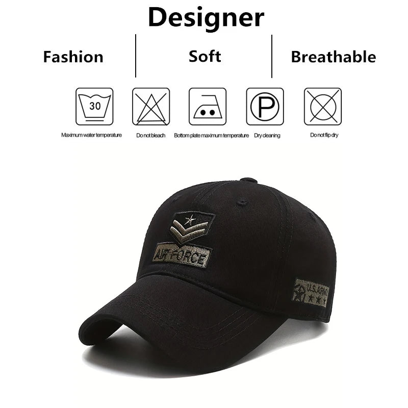 Unisex AIR FORCE Arrow Embroidery Baseball Caps Spring And Autumn