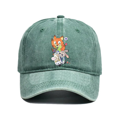 Cartoon Zootopia Printed Baseball Cap