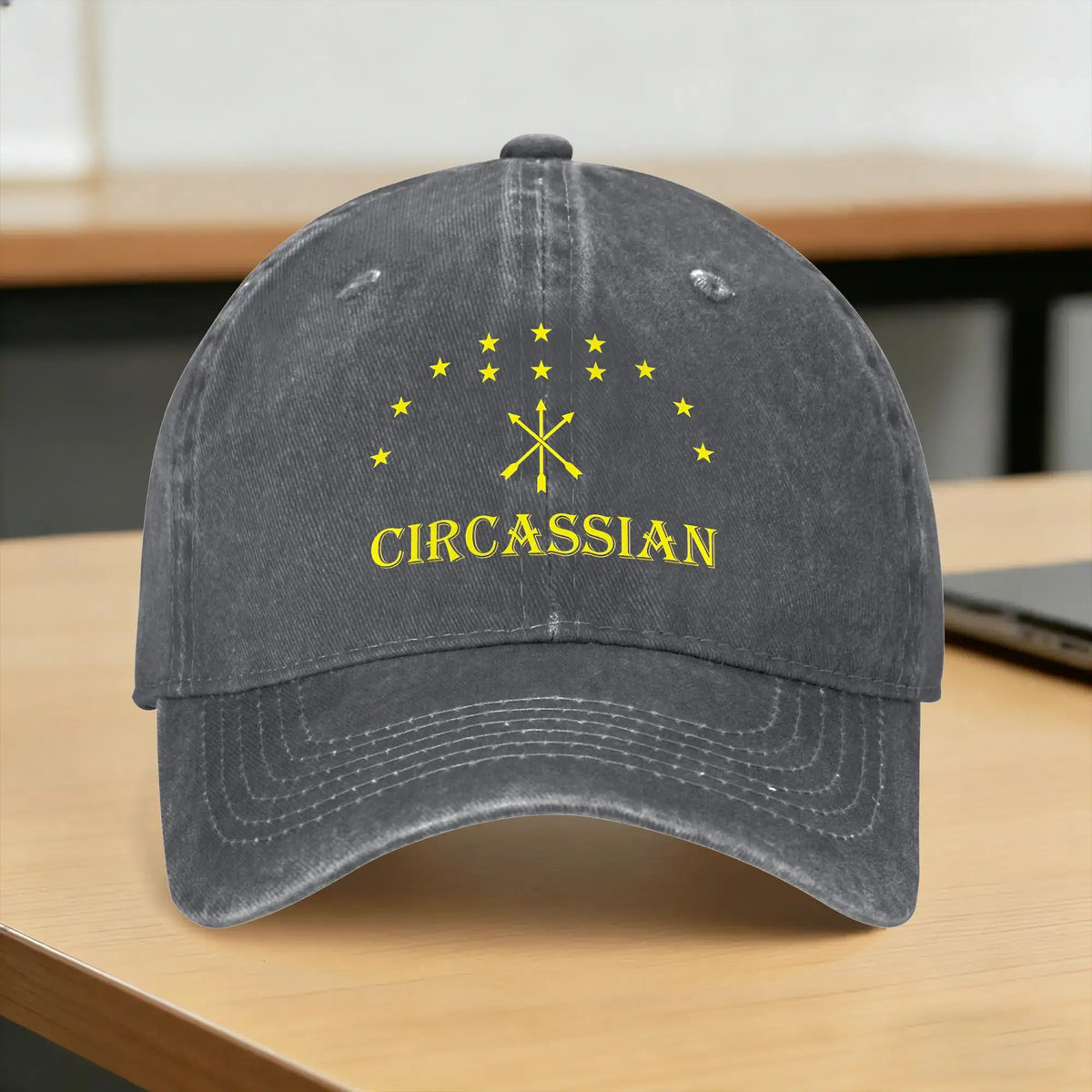 Spring Circassian Flag With Yellow Stars Perfect Adiga Baseball Cap