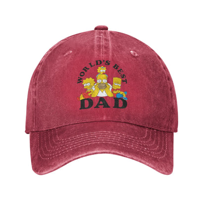 Summer DAD WORLDS BEST-The S-simpsons Cartoon Baseball Cap