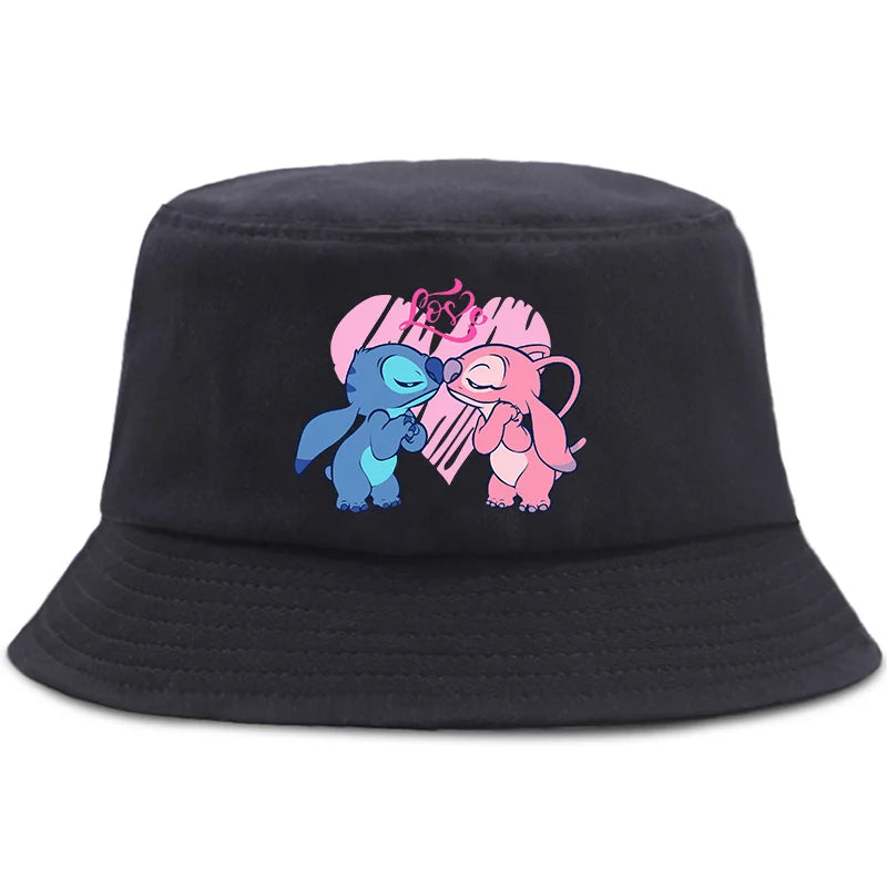 Lilo Stitch Parent-child Bucket Hat Summer Panama Bucket Cap Women Men