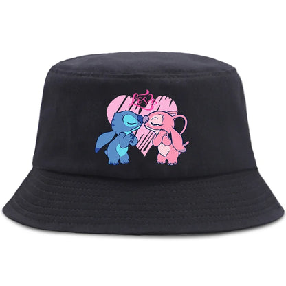 Lilo Stitch Parent-child Bucket Hat Summer Panama Bucket Cap Women Men
