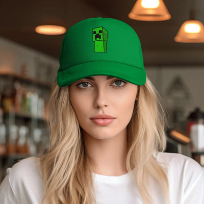 Unisex Creepers mob sticker Trucker Cap Mesh Baseball Cap