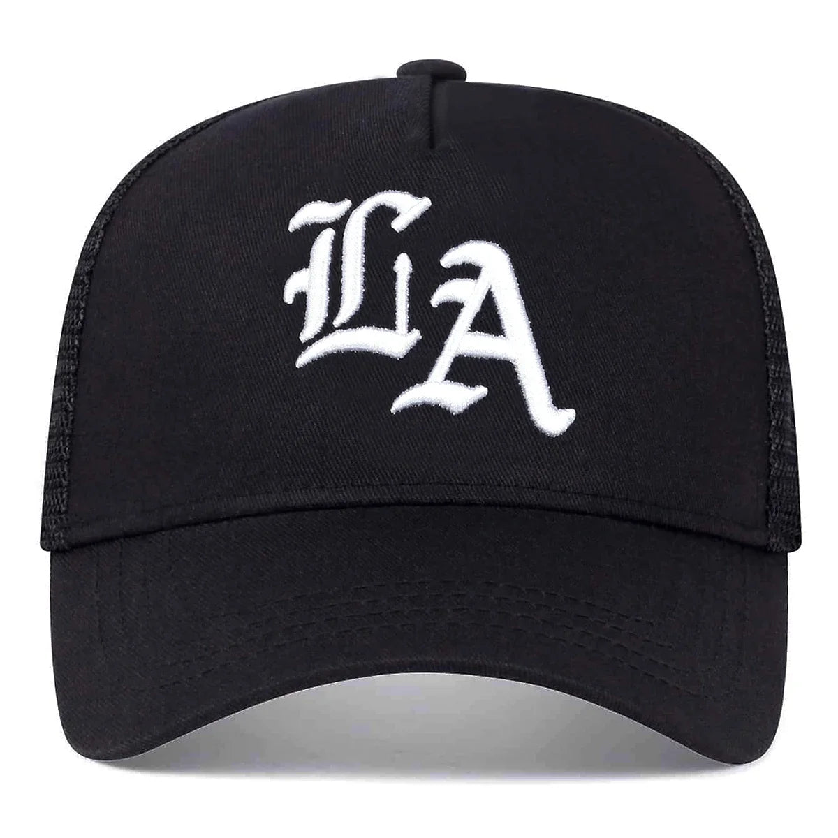 Unisex LA Letter Embroidery Baseball Net Caps Hip Hop Cap