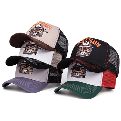 Fashion Cartoon New Truck Hat STETSON Groundhog Net Hat Street Hip Hop Hat Baseball Hat Unisex