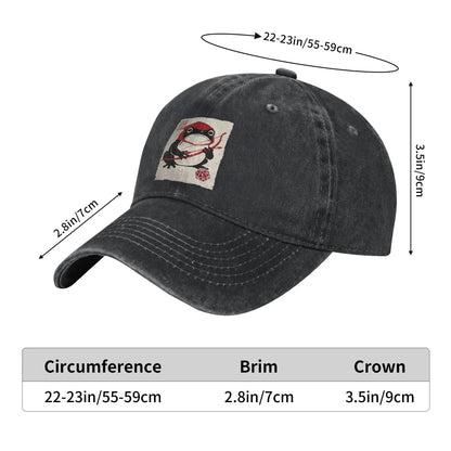 NAT 1 DND Board Games Ranger Japanese Grumpy Frog Casual Baseball Cap