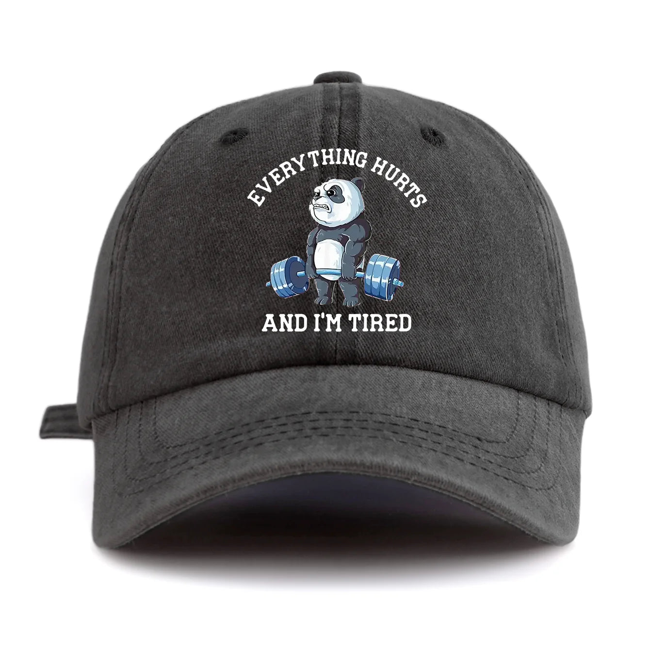 PANDA Print Washed Baseball Cap For Adults