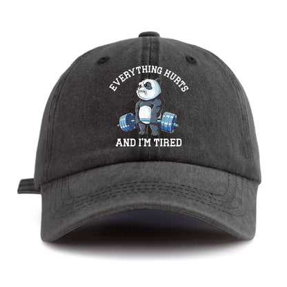 PANDA Print Washed Baseball Cap For Adults