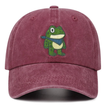 Cartoon Frog Resists Cotton Cap Unisex Baseball Cap