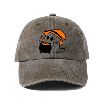 Ghost with Umbrella Graphic Baseball Cap