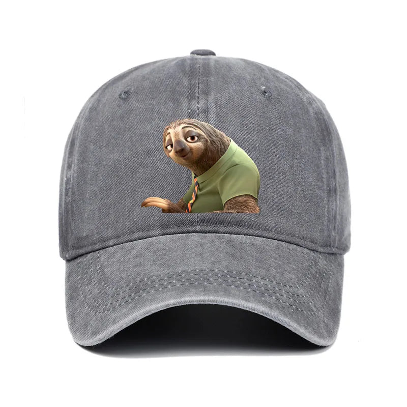Cartoon Zootopia Three-toedSloth Baseball Cap
