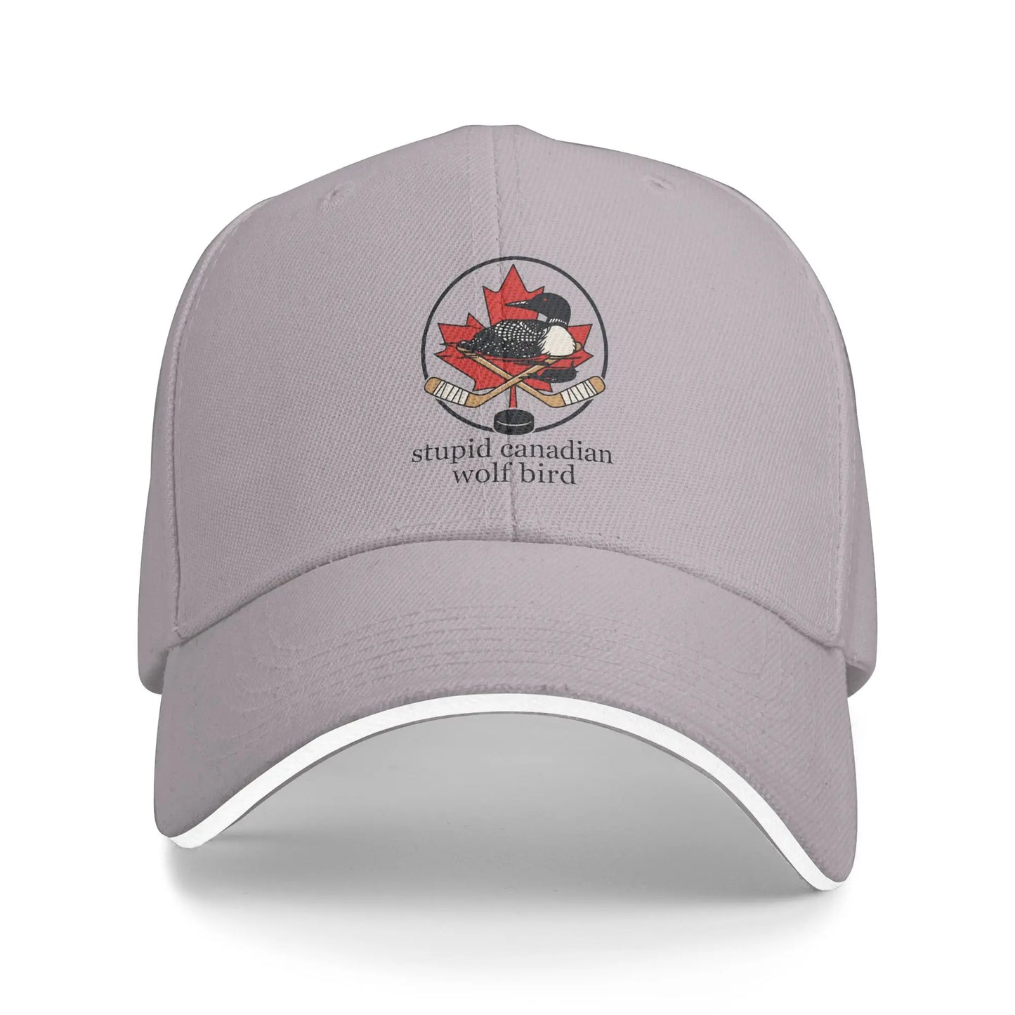 Stupid Canadian Wolf Bird Says Ice Out Baseball Cap