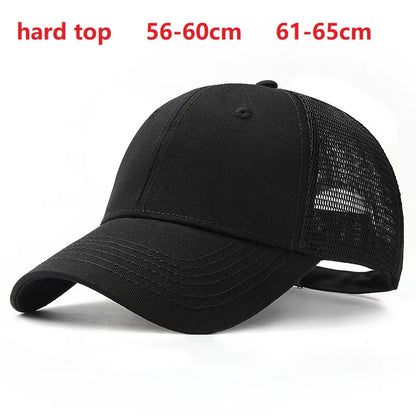 Unisex Quick Dry Big Head Mesh Baseball Cap