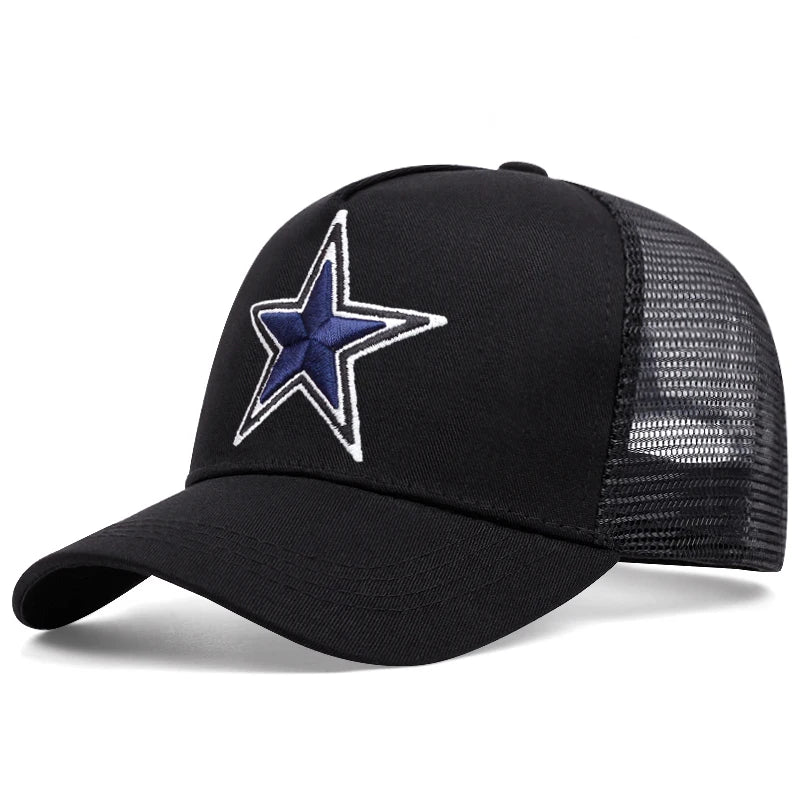 Simple Symbol Five-Pointed Star Embroidery Baseball Cap
