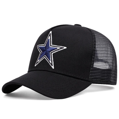 Simple Symbol Five-Pointed Star Embroidery Baseball Cap
