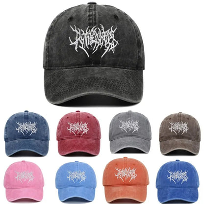 Visors Embroidery Baseball Caps Adjustable Gothic Faded Cap Hip-hop Sunscreen Hats