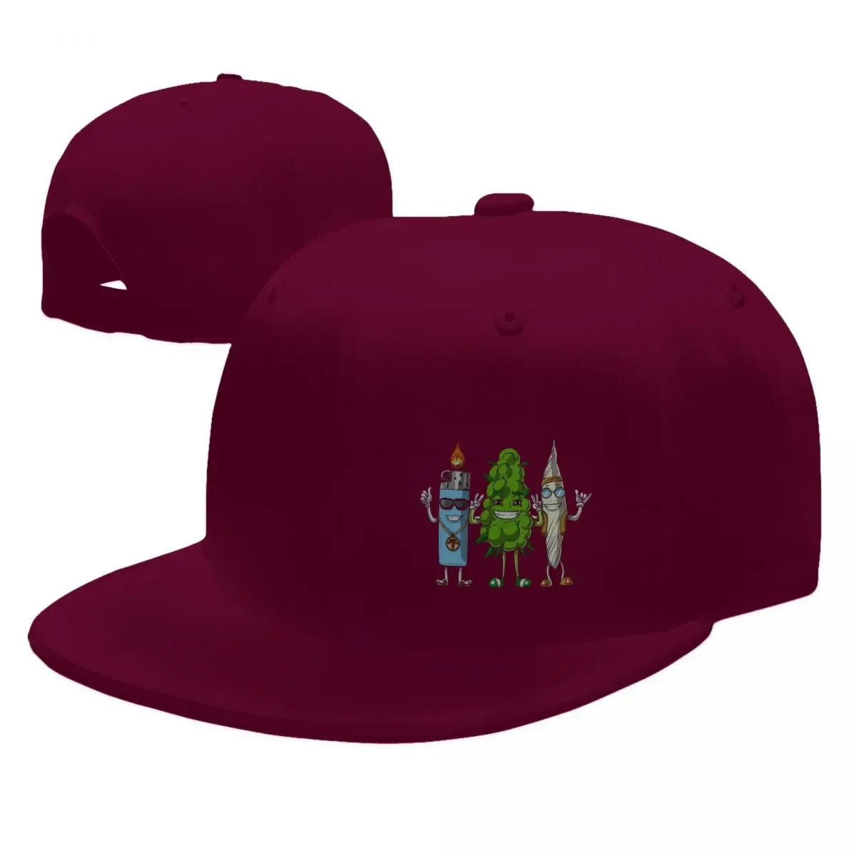 Weed Bud Joint Lighter Baseball Caps Snapback Men