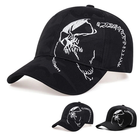 Unisex Side Skull Pattern Embroidery Baseball Caps