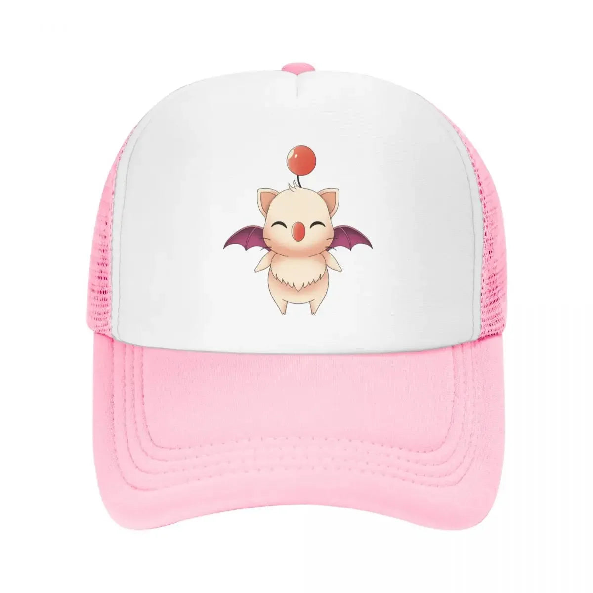 Custom Final Fantasy Moogle Trucker Hat Baseball Cap
