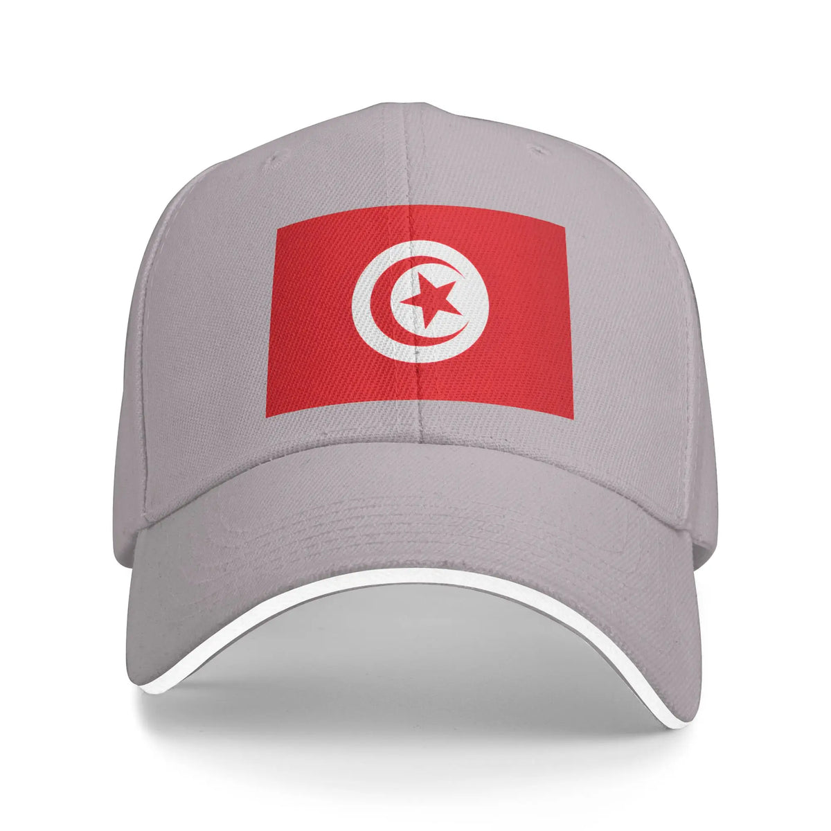 Tunisia Flag Red Crescent Moon Red Star Symbol Baseball Cap