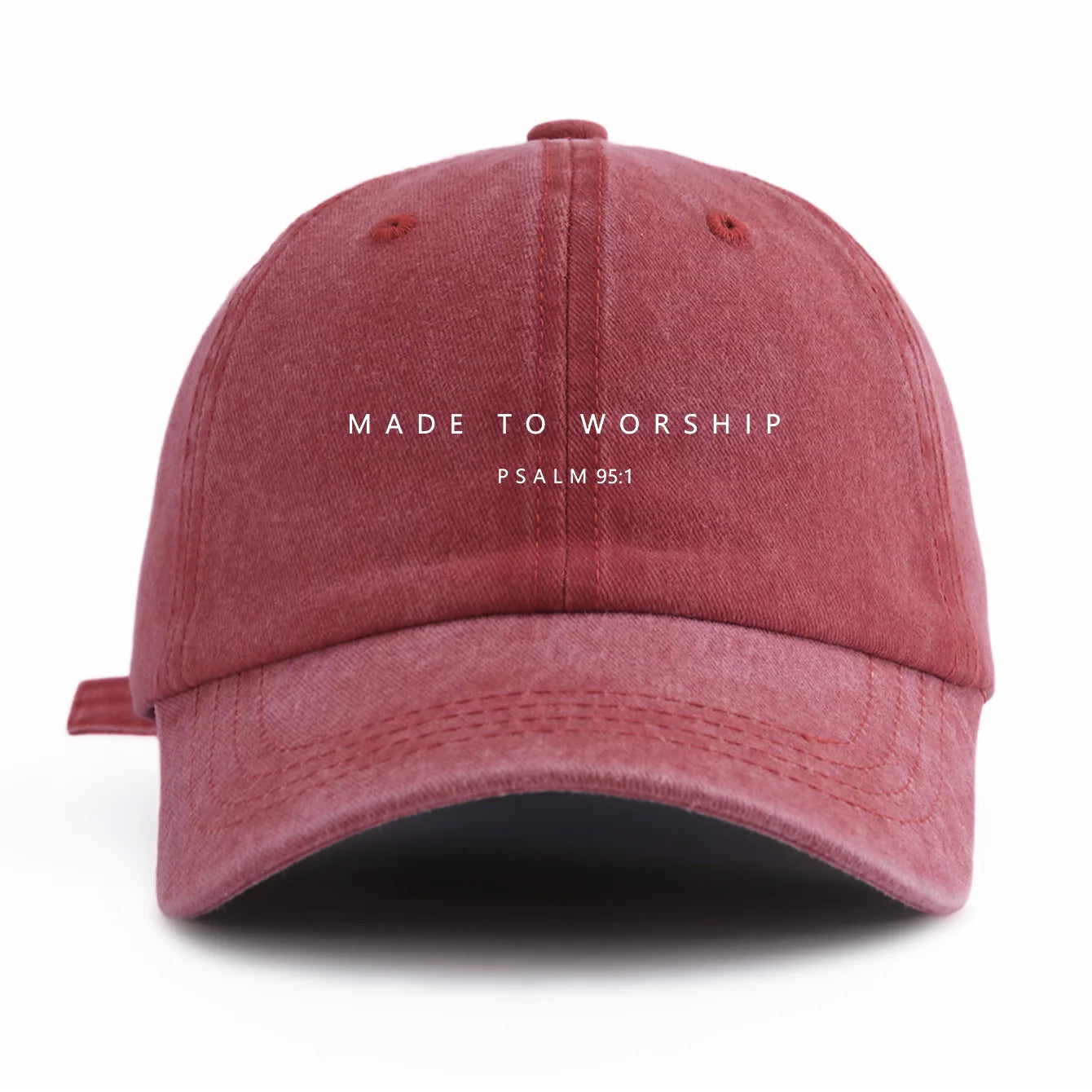 MADE TO WORSHIPR Print Washed Baseball Cap For Adults