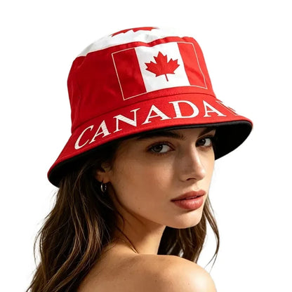 Flag Print Cheer Hat Bucket Hat
