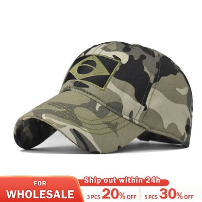 Army Camouflage Male Baseball Cap Men Embroidered Brazil Flag