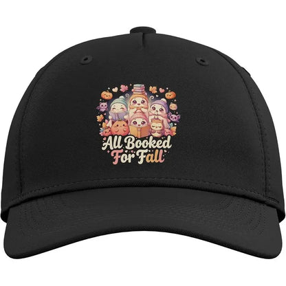 All Booked for Fall Cute Ghost Book Lover Halloween Adjustable Baseball Hat