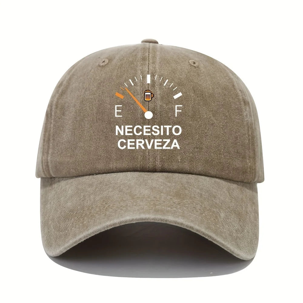 NECESITO CERVEZA Pattern Printed Vintage Baseball Cap