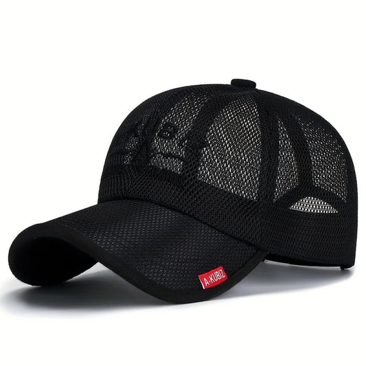 Grid Breathable Men's Fashion Letter Baseball Cap