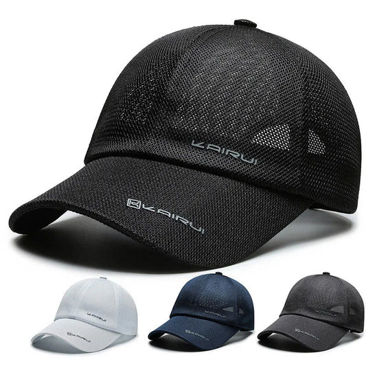 Mesh Baseball Cap Men Women Breathable Snapback Dad Hat Bone
