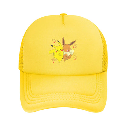 Pokemoned Yellow Duck Psyduck Trucker Caps Mesh Baseball Cap