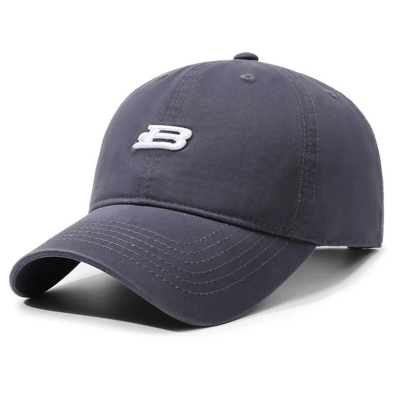 Unisex B Letter Embroidery Baseball Caps
