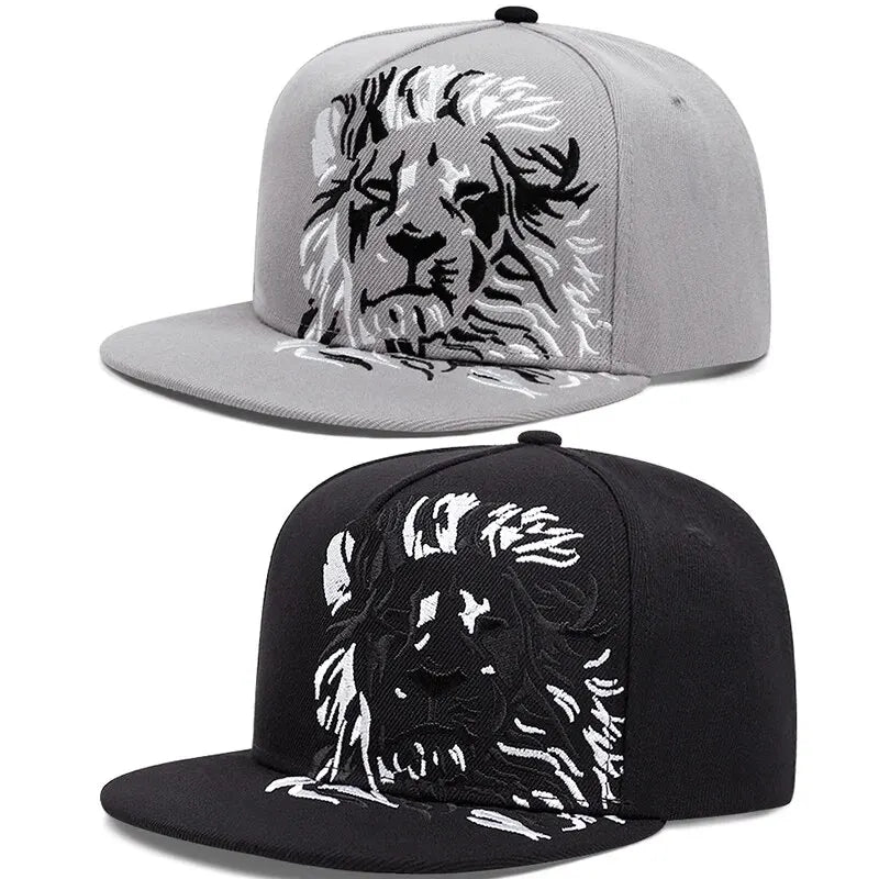New Men Women Lion Embroidered Baseball