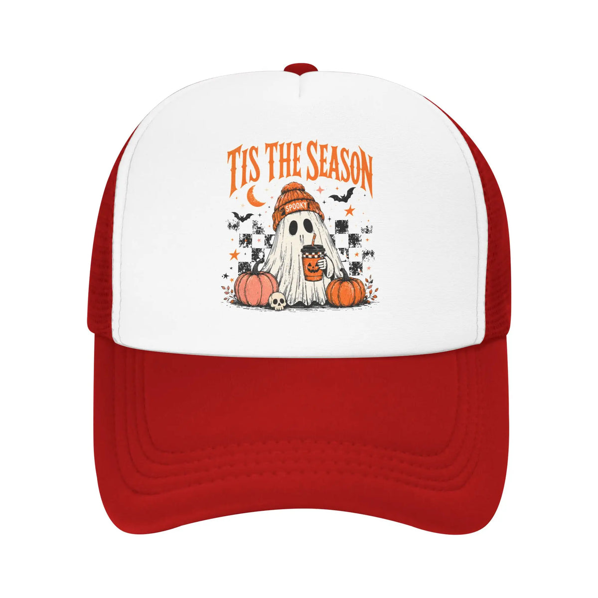 Adult Cute Ghost Coffee Autumn Fall Baseball Cap