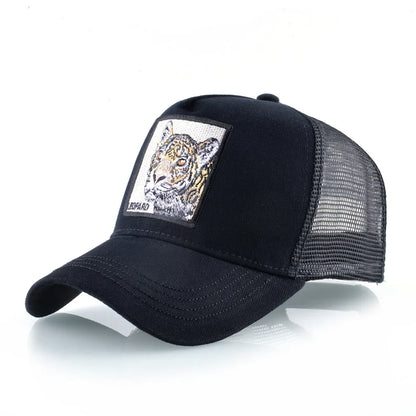 Fashion Trucker Caps With Embroidery Goat Patch