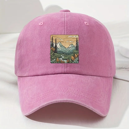 Baseball Cap Landscape Print Retro Men's And Women's Fashionable Outdoor Hat