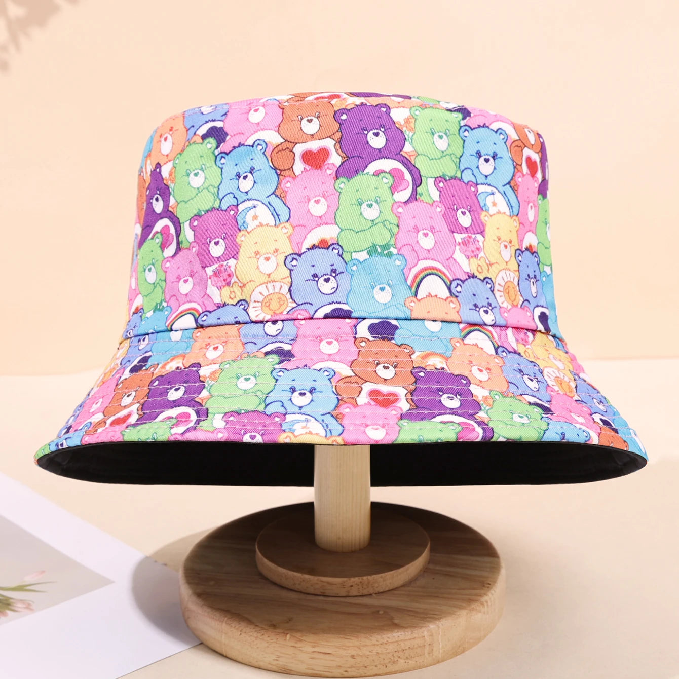 Cute Cartoon Teddy Bear Printed Fisherman Hat Bucket Hats, Men's And Women's Sun Hats