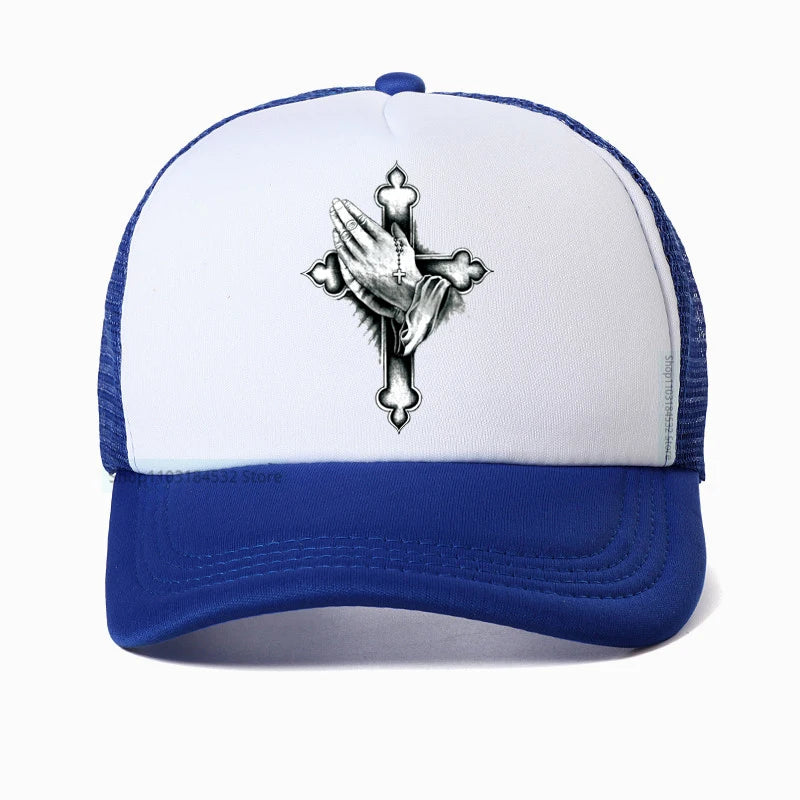 Christian Prayer Jesus Mesh Baseball Cap