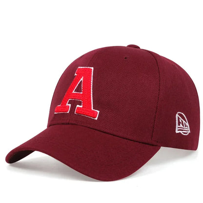 Unisex A Letter Embroidery Baseball Caps