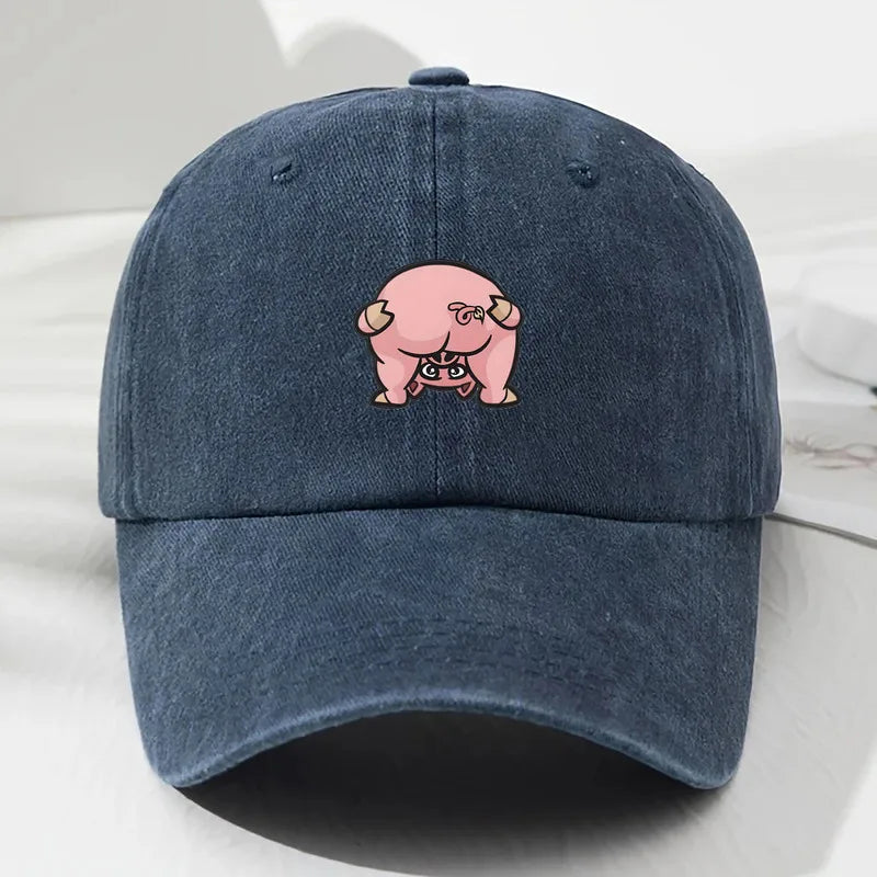 Cute Pink Pig Print Unisex Baseball Cap