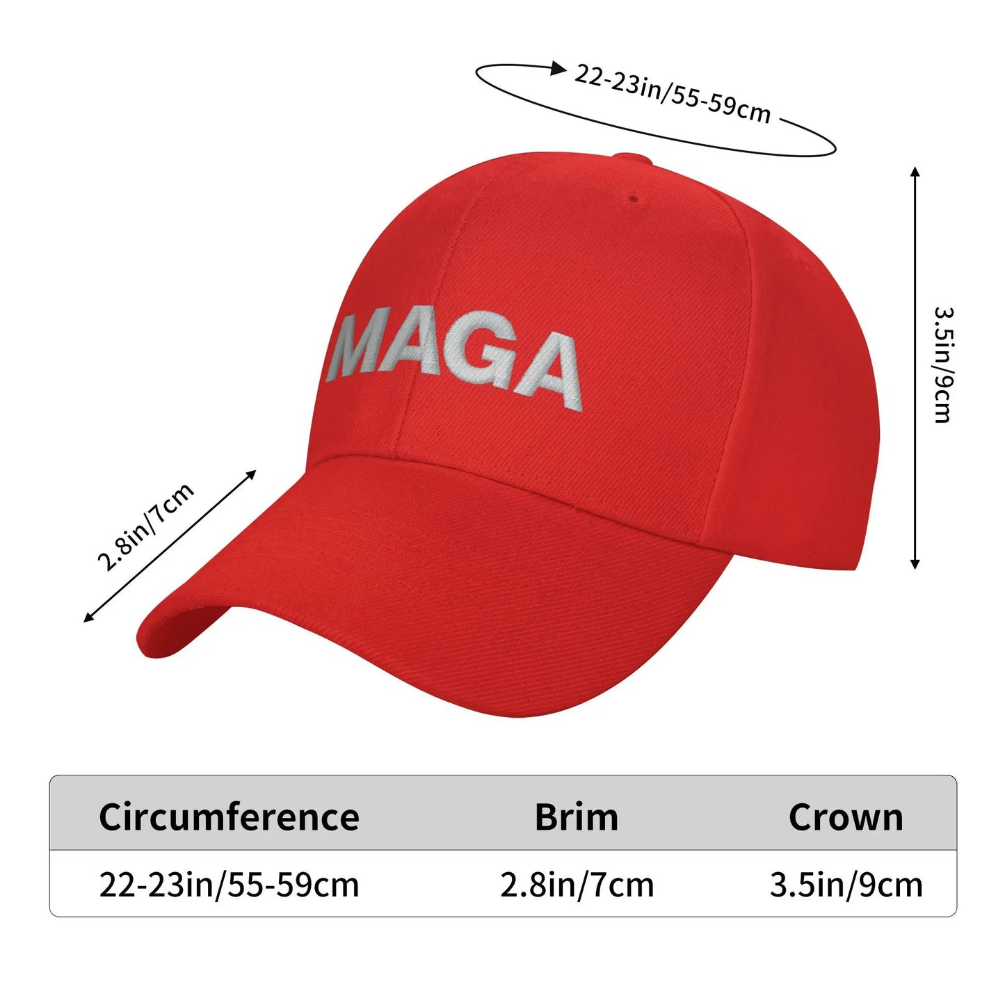 Printed MAGA Make American Great Again Baseball Cap