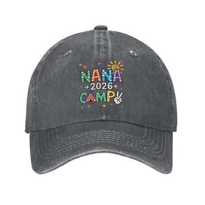 Nana Camp 2026 Family Vacation Summer Camping Unisex Style Baseball Caps