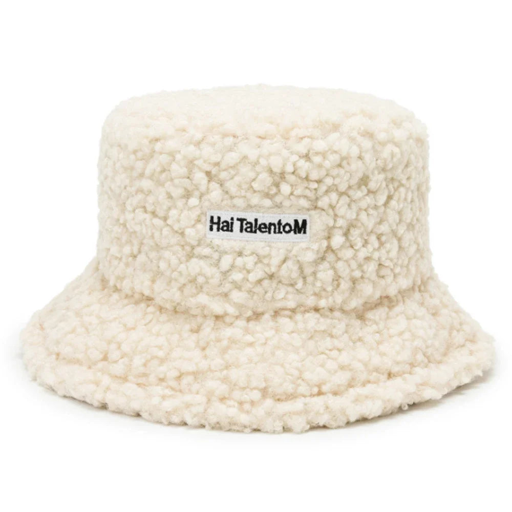 Warm Bucket Hat Unisex Winter Fleece Fisherman Cap