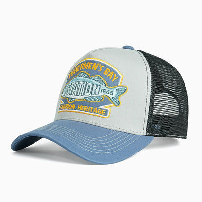 Embroidered Fishing Baseball Cap