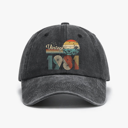 Classic Unisex Cotton Soft Top hatVintage Born In 1981 Birthday Jeeps Gifts Baseball Cap