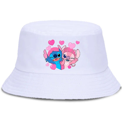 Lilo Stitch Parent-child Bucket Hat Summer Panama Bucket Cap Women Men