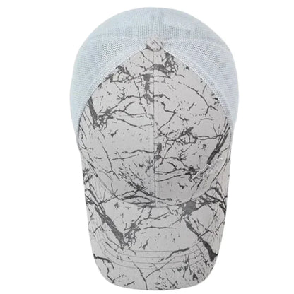 New Style Unisex Marble Print Mesh Baseball Cap