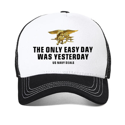 New Navy Seals The Only Easy Day Was Yesterday Men Tactical Shooting Baseball Cap