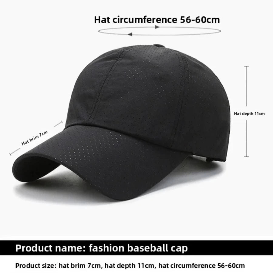 Spring Summer Solid Color Hats For Men Mesh Cap Baseball Cap